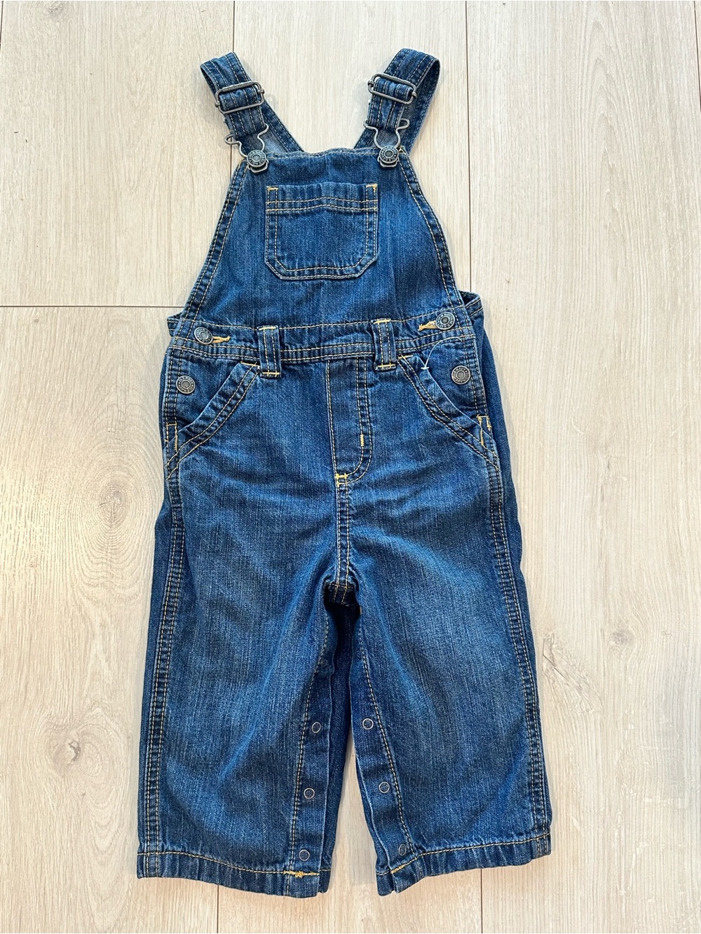 Old Navy Dark Blue Denim Overalls for Baby/Toddler